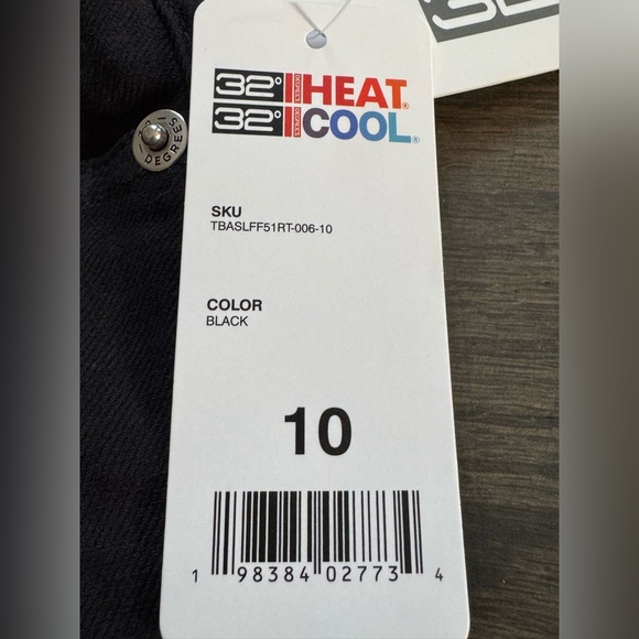 32 Degrees black slim fit sweatpants Jean NWT size 10 - Picture 4 of 6